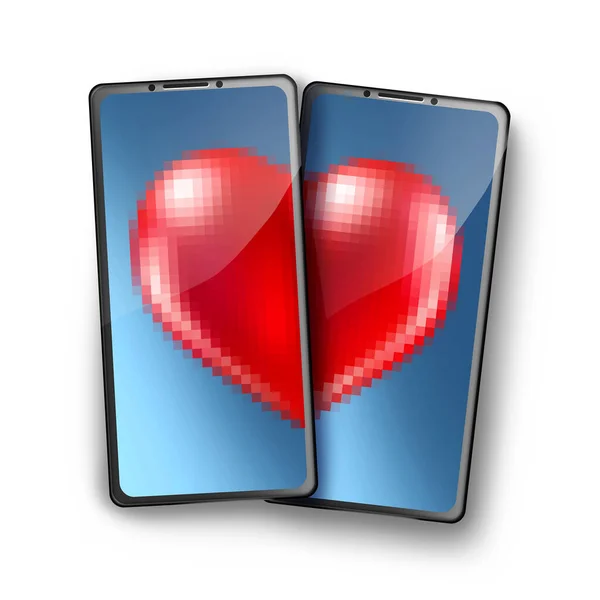 Dating Apps Und Romantische Beziehung Date Anwendungen Digitalen Zeitalter Der — Stockfoto