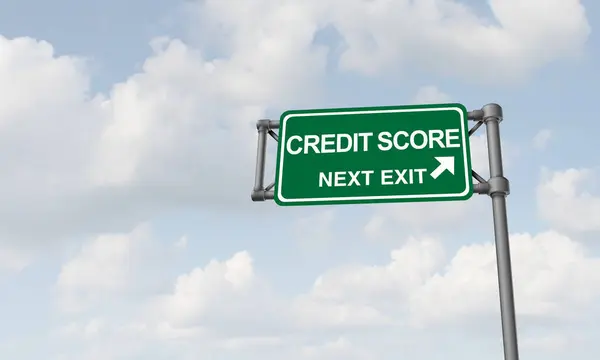 Credit Score Economic Concept as a personal economic business concept for financial rating related to borrowing and mortgages and creditworthiness or qualified lender status for high or low scores.