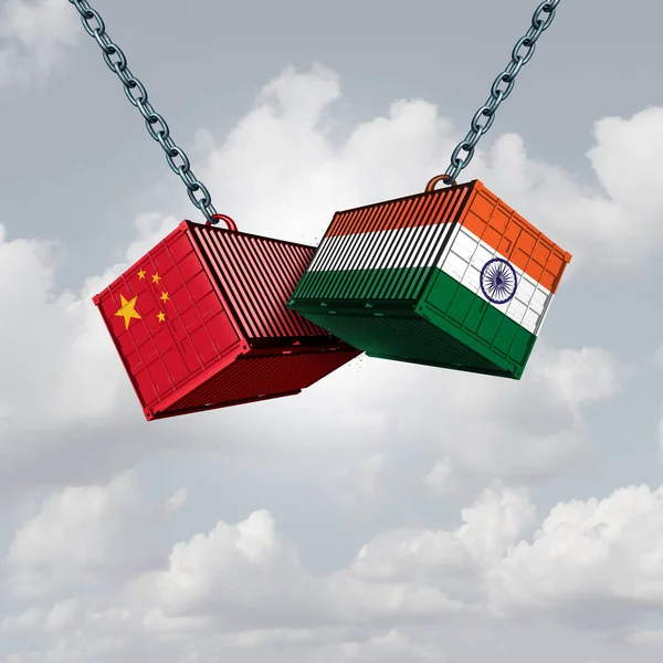 India China Trade War Rivalry Economic Competition Political Issues New — Stock Photo, Image
