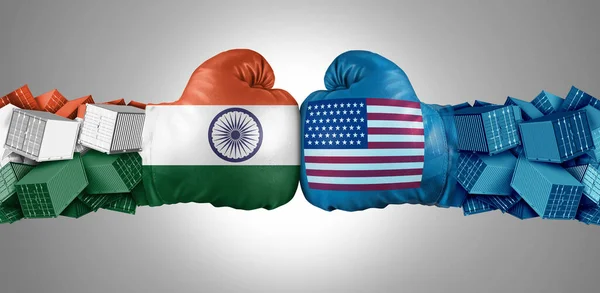 India Usa Rivalry Economic Competition Political Issues New Dehli Washington — Stock Photo, Image