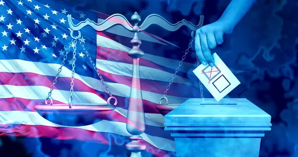 Election Law United States Voting Laws Legal Decisions State Federal — Stock Photo, Image