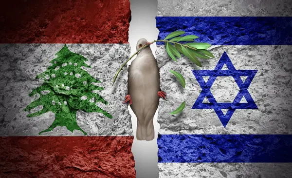 Crise Líbano Israel Como Conflito Geopolítico Guerra Entre Povo Labaneso — Fotografia de Stock