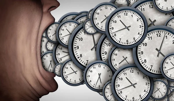 Management Time Time Crunch Pressure Deadline Stress Person Clocks Representing — Stock Photo, Image