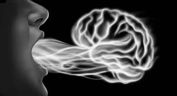 Dampf Und Gehirn Gesundheit Und Damit Zusammenhängende Nikotinabhängigkeit Risiko Wenn lizenzfreie Stockbilder