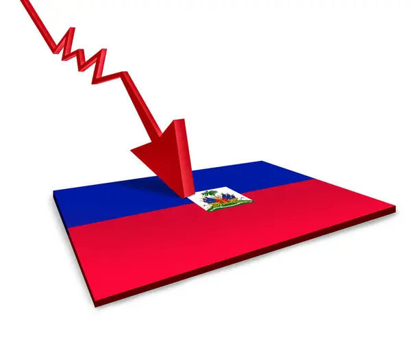 Haiti Crisis Haitian Political Chaos Problems Economic Decline Caribbean Nation — Stock Photo, Image