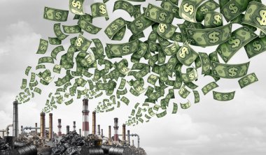 Carbon Emissions Tax to promote Decarbonization and reduction of greenhouse gas emission problems as global taxes to help the environmental as a sustainably social issue. clipart