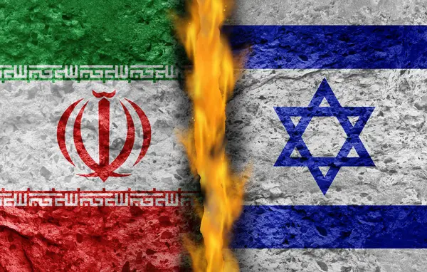 Iran Israel Conflict Geopolitical War Crisis Iranian Israeli People Middle — Stock Photo, Image