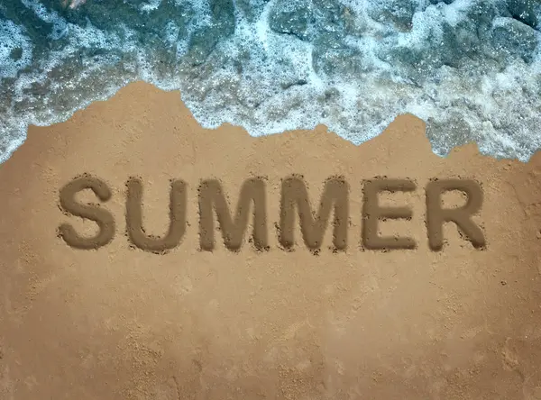 Sommerstrand Als Heißes Saisonales Banner Und Lustiger Partyhintergrund Für Urlaub — Stockfoto