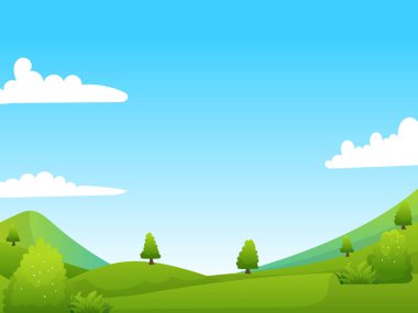 Nature landscape vector suitable for background or illustration