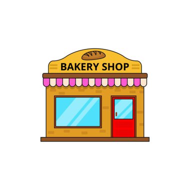 Bakery shop building vector illustration isolated on white background	