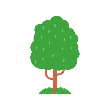 Simple and cute tree vector isolated on white background suitable for icon or illustration