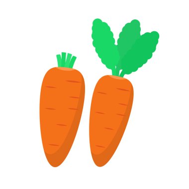 Carrot vector illustration in flat style isolated on white background