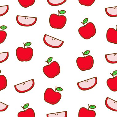 Cute apple seamless pattern with a colorful design suitable for background or wallpaper