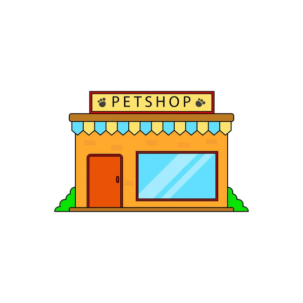 Pet Shop Wektor Ilustracja Izolowane Białym Tle — Wektor stockowy