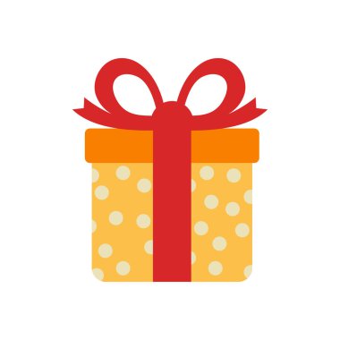 Gift box vector illustration isolated on white background. Gift box icon	