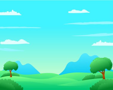 Nature landscape vector suitable for background or illustration	