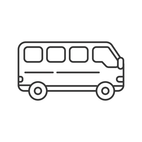 Bus Icon Linear Style Isolated White Background — 스톡 벡터