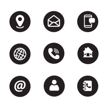 Temas simgesini siyah ve beyaz renkli beyaz arkaplanda izole edilmiş yuvarlak bir şekilde ayarla