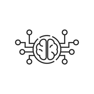 Satır biçiminde tek ai simgesi beyaz arkaplanda izole