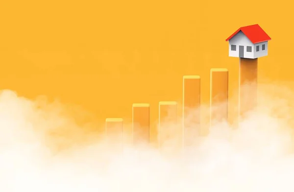Growth Real Estate Concept Business Graph Home Illustration Stock Image
