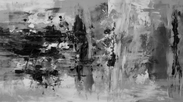 The abstract black and white painting texture background.