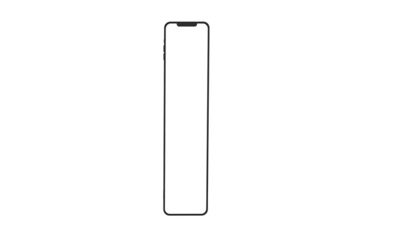 Modello Telefono Cellulare Lungo Mockup Illustrazione — Foto Stock