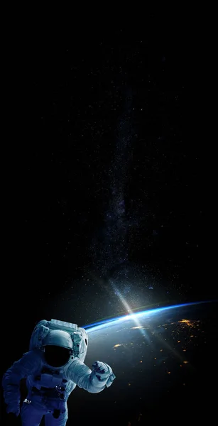 Űrhajós Tér Háttér Kép Elemeit Nasa Bocsátotta Rendelkezésre — Stock Fotó