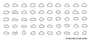 Bulut simgesi çizimi. Veri depolama kavramı.