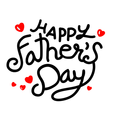 Babalar gününü sevgi dolu kalp şekilli tasarım dijital sanat parlak renkler ve tuhaf tarzla kutluyoruz.