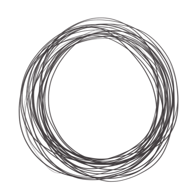 Dekorasyon için el çizimi çember simgesi.