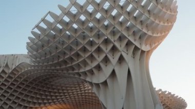 Panorama from the upper terrace of the Metropol Parasol Las setas de la Encarnacion, overlooking the Casco Antiguo area in the old town. SEVILLE, SPAIN - SEPTEMBER 15, 2022.