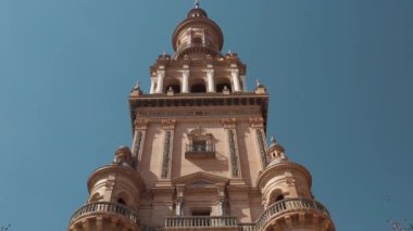 Seville spanish city, spain square, ancient architecture and heritage. High quality 4k footage
