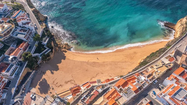 Aerial View Portuguese Tourist Village Carvoeiro Portugal Algarve Summer Sunny — Foto Stock
