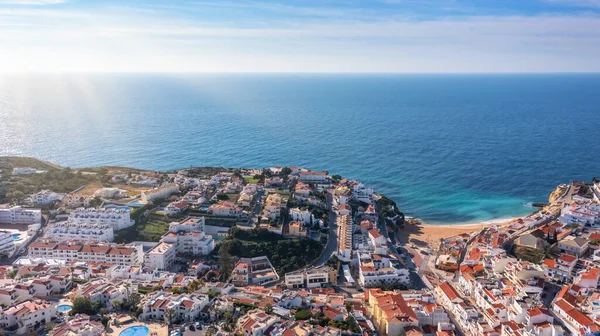 Aerial View Portuguese Tourist Village Carvoeiro Portugal Algarve Summer Sunny — Photo