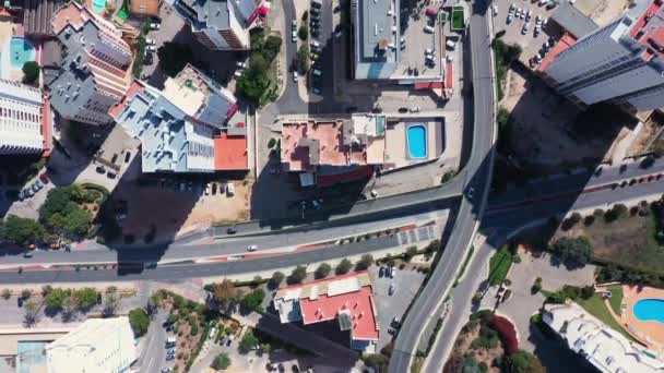 Toeristische Portugese Stad Portimao Uitzicht Vanuit Lucht Een Zonnige Dag — Stockvideo