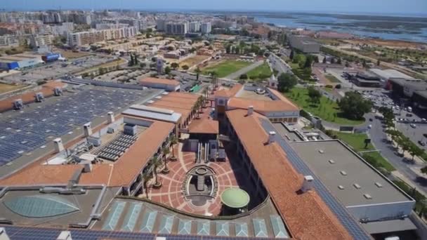 Bir Dan Çekilen Hava Görüntüsü Faro Algarve Bölgesindeki Algarve Alışveriş — Stok video