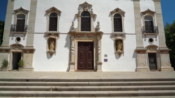 Portekiz Mirası Igreja Carmo Largo Carmo Faro Algarve Portekiz Dikey — Stok video