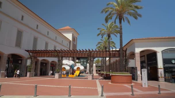 Grande Centro Commerciale Nella Città Portoghese Faro Forum Algarve Jumbo — Video Stock
