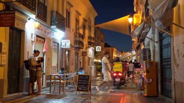 Portugisiska Staden Faro Sommaren Turistsäsongen 2023 Juli Portugal Faro Högkvalitativ — Stockvideo