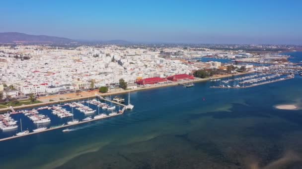 葡萄牙南部城镇奥尔豪的无人驾驶飞机镜头 高质量的4K镜头 — 图库视频影像
