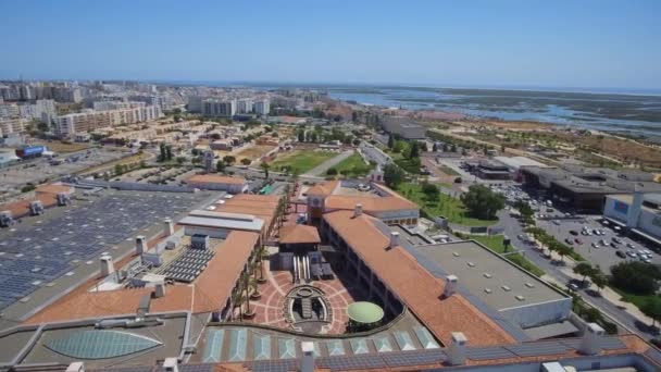 Video Riprese Aeree Drone Forum Algarve Area Commerciale Faro Regione — Video Stock