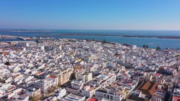 Letecké Záběry Portugalského Jižního Města Olhao Vysoce Kvalitní Záběry — Stock video