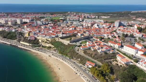 Panorama Udara Sines Portugal Pemandangan Udara Avenida Vasco Gamma Dan — Stok Video