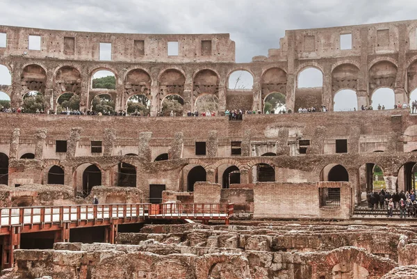 Kilátás Belsejére Colosseum Rómában — Stock Fotó