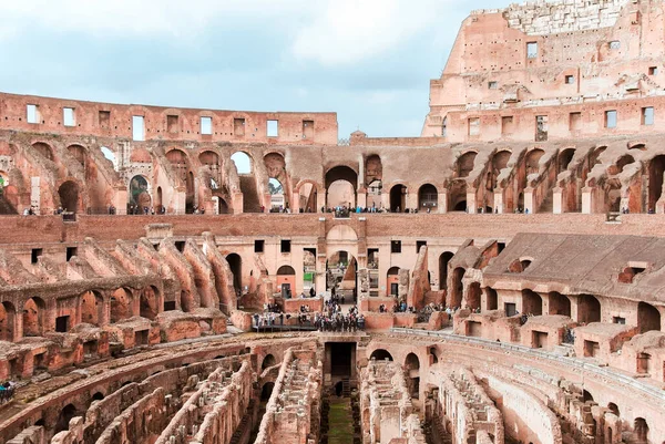 Vista Para Interior Coliseu Roma — Fotografia de Stock