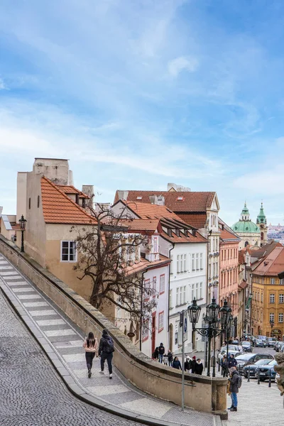 Prague République Tchèque Février 2023 Vue Magnifique Quartier Mala Strana — Photo