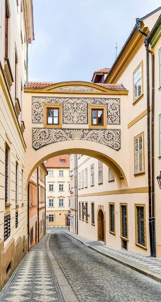 Вид Мальовничий Район Мала Стана Прага Чехія — стокове фото