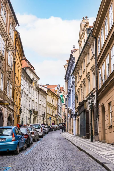 Прага Чеська Республіка Лютого 2023 Вид Вулицю Мала Страна Частиною — стокове фото
