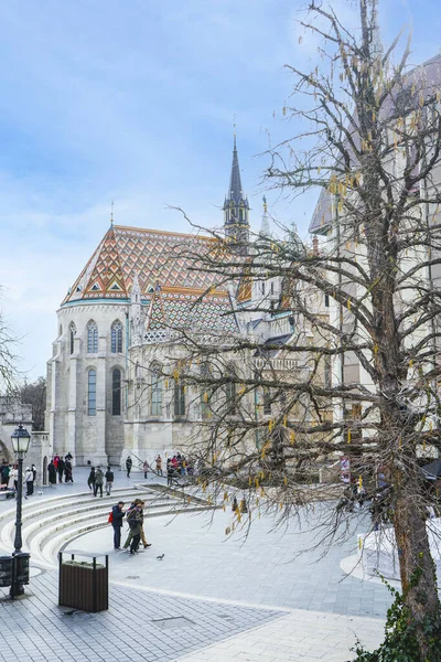 Будапешт Угорщина Лютого 2023 Року Церква Успіння Замку Буди Відома — стокове фото