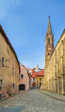 Slovakya 'nın eski Bratislava kentinin manzarası